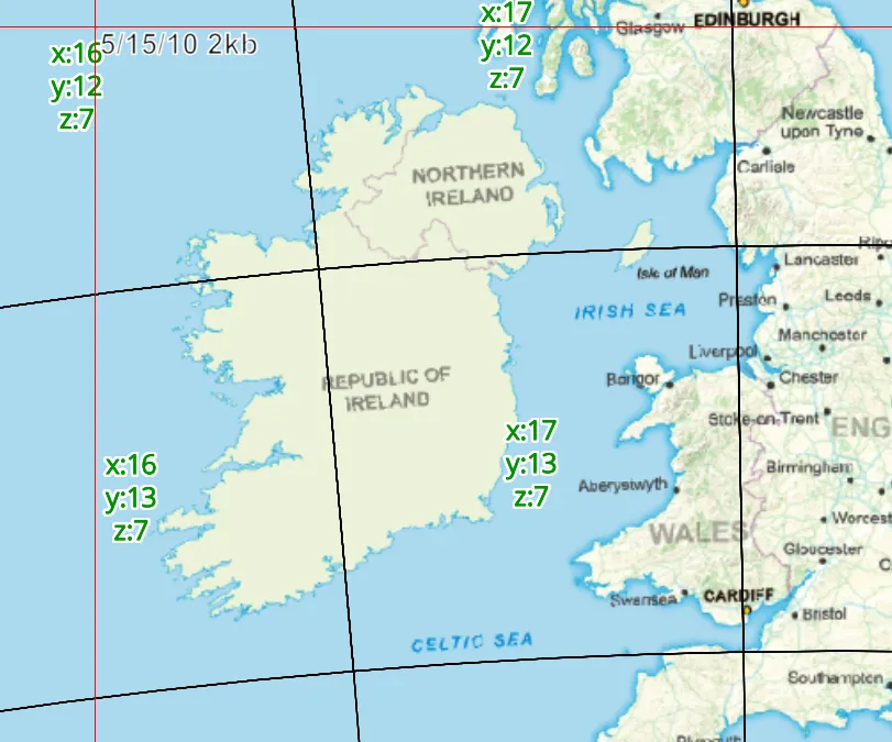 Source-tile boundaries shown