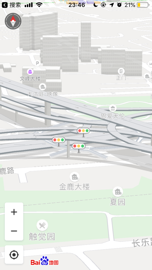 2. 立体效果，截取自百度地图